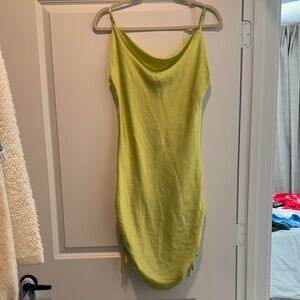 Lime Green Women's Cowl Neck Top